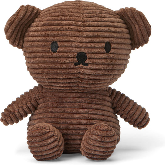 Bon ton toys nijntje - boris bear eco corduroy brown - 17 cm - 7''
