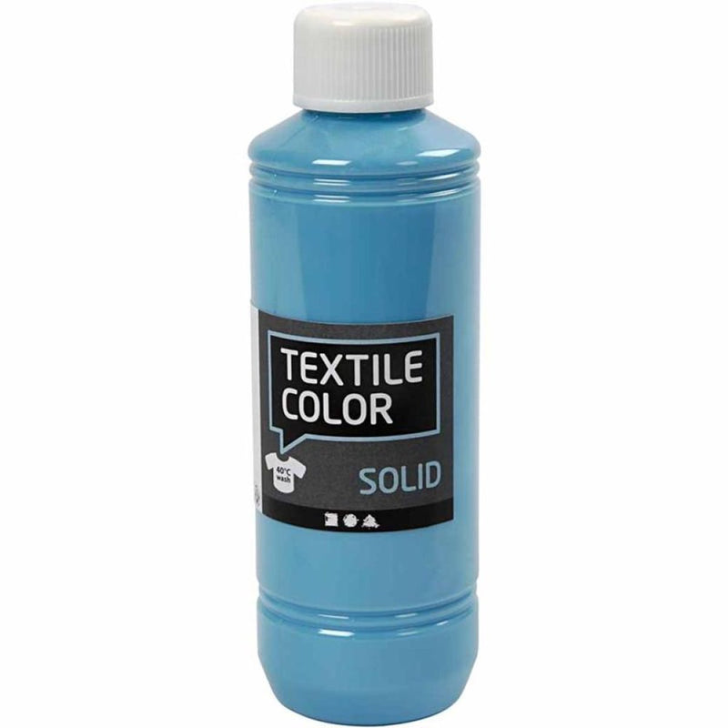 Load image into Gallery viewer, Creotime textile color dekkende textielverf - turquoise blauw, 250ml
