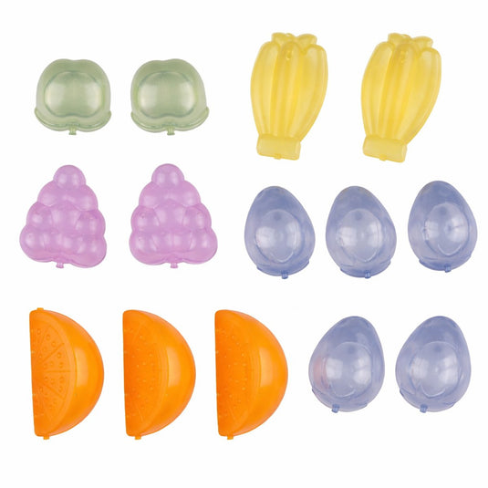 Alpina herbruikbare ijsblokjes 16 stuks - ijsblokjes herbruikbare voor vriezer - plastic ijsblokjes in fruitvorm - ice cubes - reusable freezer