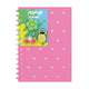 Qc colour neonroze siliconen a5 notitieboek - gelijnd - met pins