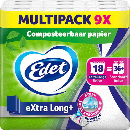 Edet extra long keukenpapier 9 x 2 rollen