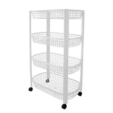Sunware codil - trolley op wieltjes - l47xb26xh79cm - wit