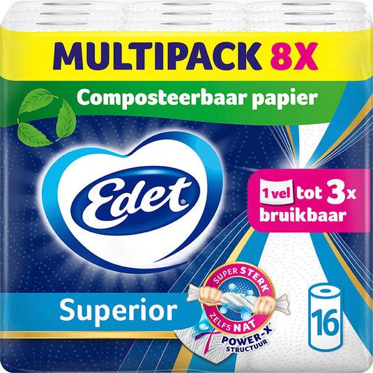 Edet superior keukenpapier 8 x 2 rollen