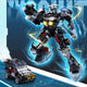 Sluban exosuit robot politieauto bouwspeelgoed 2in1 actiefiguur – constructiespeelgoed – bouwset met 247 bouwstenen – m38‑b1316 – vanaf 6 jaar