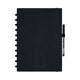 Correctbook a4 uitwisbaar notitieboek – ink black kunstleer hardcover – gelinieerd – herbruikbaar schrift – inclusief pen wisdoekje – aanvulbaar met extra pagina’s