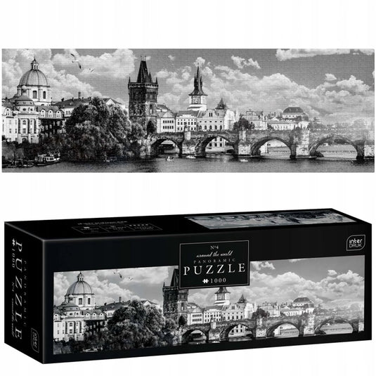 Geronimo games puzzle - 1000 stukjes - interdruk panoramische puzzel 1000 stukjes praag brug -