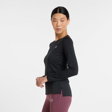 New balance sport core long sleeve dames sporttrui - black