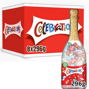 Celebrations fles - chocolade snoep mix - cadeau - 8x296g - geschenkverpakking