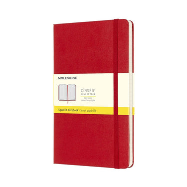 Moleskine classic notitieboek - large - hardcover - geruit - rood