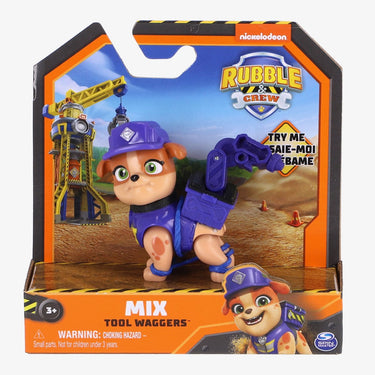 Rubble crew rubble en crew action pup actiefiguur - blauw