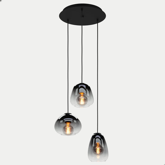 Eglo aguilares hanglamp - e27 - ø 43 cm - glas - zwart