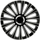 Carpoint wieldoppen le mans pro 14 inch abs zwart zilver set van 4