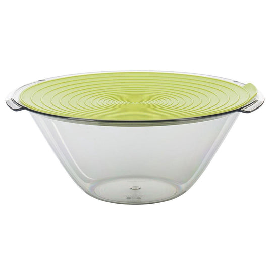 Westmark salade- serveerschaal, met handgrepen en deksel, inhoud: 4 liter, ø 32 cm, kunststof, bpa-vrij, fresh, kleur: groen transparant, 2440227a