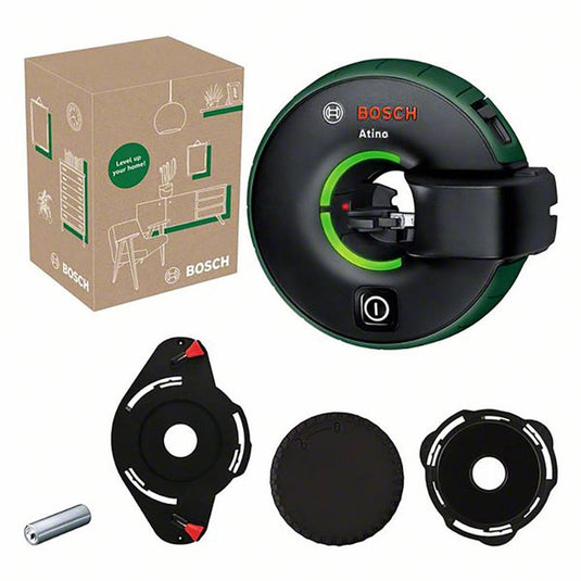 Bosch atino - lijnlaser - inclusief gelpad, beschermende cover gelpad, pin pad en batterij