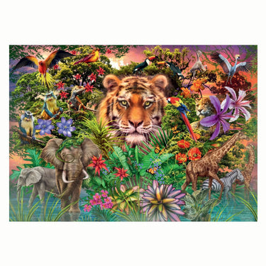 Merkloos sans marque ravensburger | puzzel | jungle tiger | 1000 stukjes