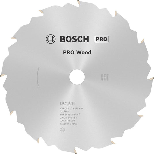 Bosch speedline wood cirkelzaagblad - 160 x 16 x 2.4 mm - 12 tanden