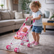 Eddy toys poppenbuggy wit en roze