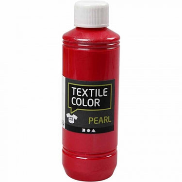 Creotime textile color, rood, pearl, 250 ml