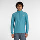 New balance space dye 1 4 zip heren sporttrui - big teal heather