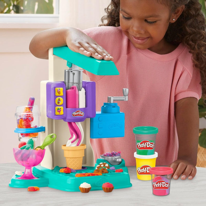 Load image into Gallery viewer, Play-doh regenboog softijs speelset - 5 kleipotjes
