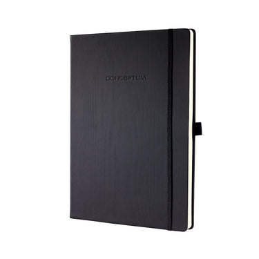 Sigel notitieboek - conceptum pure - a4+ - zwart - hardcover - 194 pagina's- 80 grams - lijn - si-co116