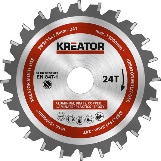 Kreator krt020501 universeel zaagblad 89 mm - 24t