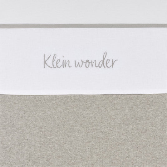 Meyco baby klein wonder ledikant laken - greige - 100x150cm - 0.3 tog