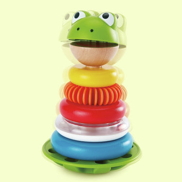 Hape stapelfrosch kikker - houten stapelringen peuter speelgoed 12m+