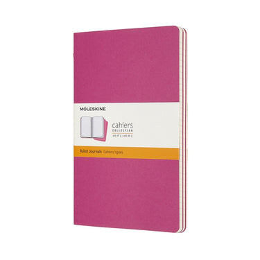 Moleskine cahier journals - large - gelinieerd - roze - set van 3