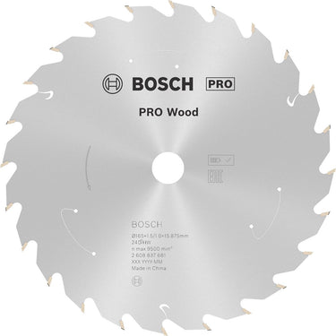 Bosch 2608837681 cirkelzaagblad - 165 x 15,875 x 24t - hout