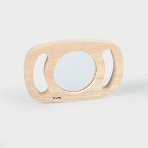 Tickit ® makkelijk vast te houden houten handspiegel