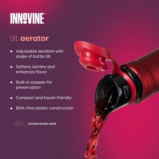 Innovine ™ wijnbeluchter - tilt aerator in raspberry