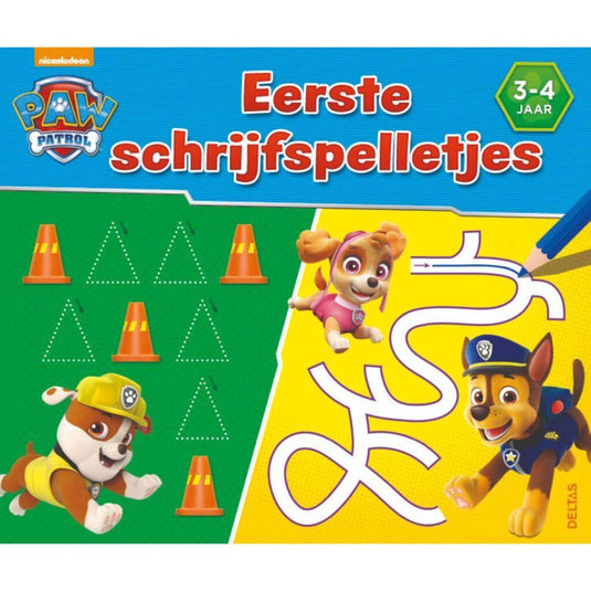 Paw patrol - kleurboek - eerste schrijfspelletjes - 3-4 jaar