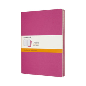 Moleskine cahier journals - extra large - gelinieerd - roze - set van 3