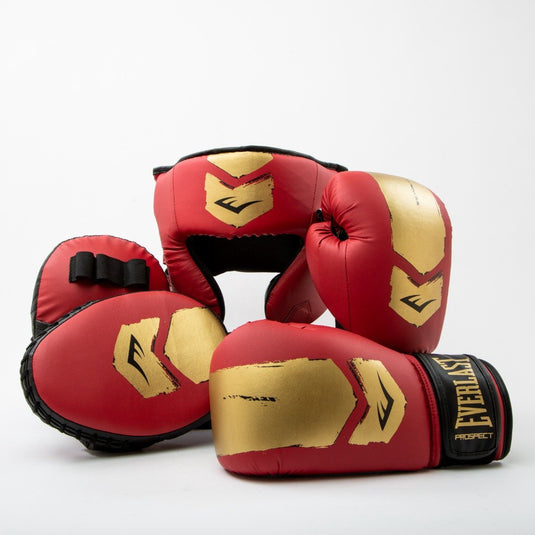 Everlast prospect 2 boxing kit, red gold,