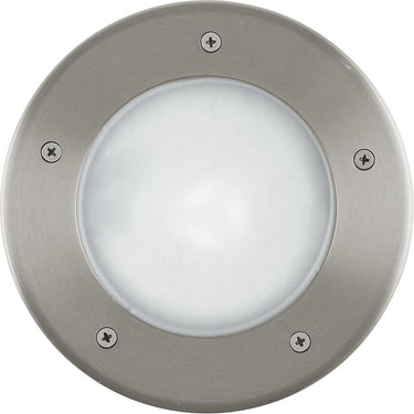 Eglo riga 3 - buitenverlichting - grondinbouwlamp - 1 lichts - rvs - wit - ø17 cm