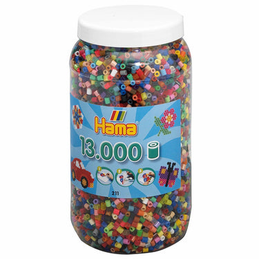 Hama midi strijkkralen in pot - mix (068), 13.000st.
