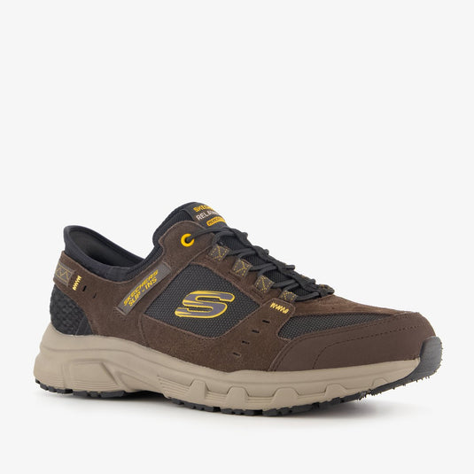 Skechers slip-ins heren wandelschoenen cat. a bruin - maat 43 - extra comfort - memory foam