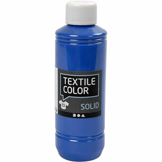 Creativ company textile color dekkende textielverf - brilliant blauw, 250ml