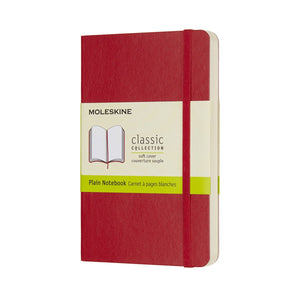 Moleskine classic notitieboek - pocket - softcover - blanco - rood
