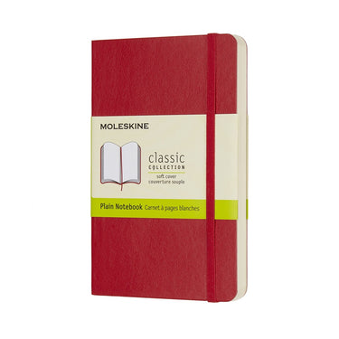 Moleskine classic notitieboek - pocket - softcover - blanco - rood
