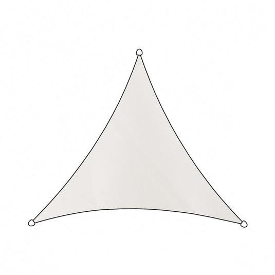 Livin' outdoor livn schaduwdoek como polyester driehoek 5m wit - 100% uv-bescherming - dikte doek: 160 gr m2 - inclusief bevestigingskoord en rvs bevestigingsringen