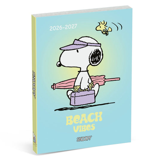 Snoopy schoolagenda internationaal - blauw - met tussenbladen