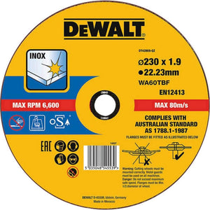 Dewalt dt43909 doorslijpschijf rvs 230mm