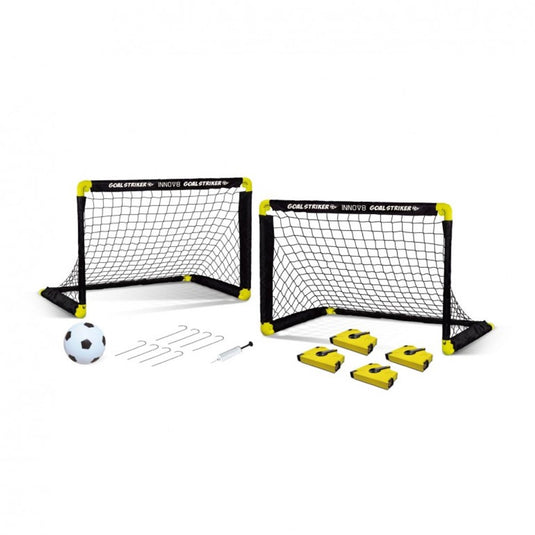 Tachan voetbaldoel set kinderen – 2 inklapbare goals – compleet met voetbal pomp – trainingsset – draagbaar speelveld