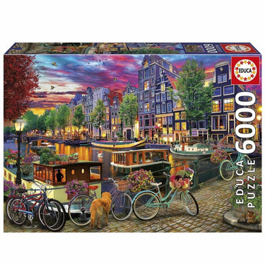 Educa - puzzel 6000 stukjes - fietsen in amsterdam