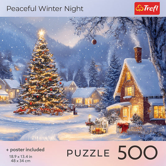 Trefl legpuzzel 500 stukjes kerstmis winternacht volwassenen.