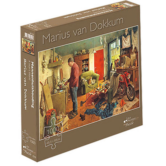 Marius van dokkum puzzel - mannenhuishouding - 1000 st