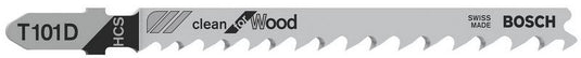 Bosch - decoupeerzaagblad t 101 d clean for wood - 3 stuks