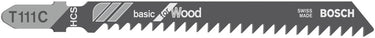 Bosch - decoupeerzaagblad t 111 c basic for wood - 100 stuks
